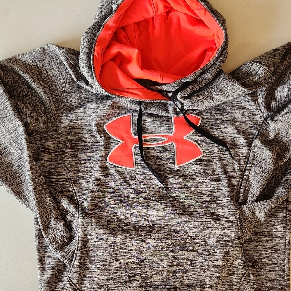 Under Armour Charcoal and Coral Hoodie
